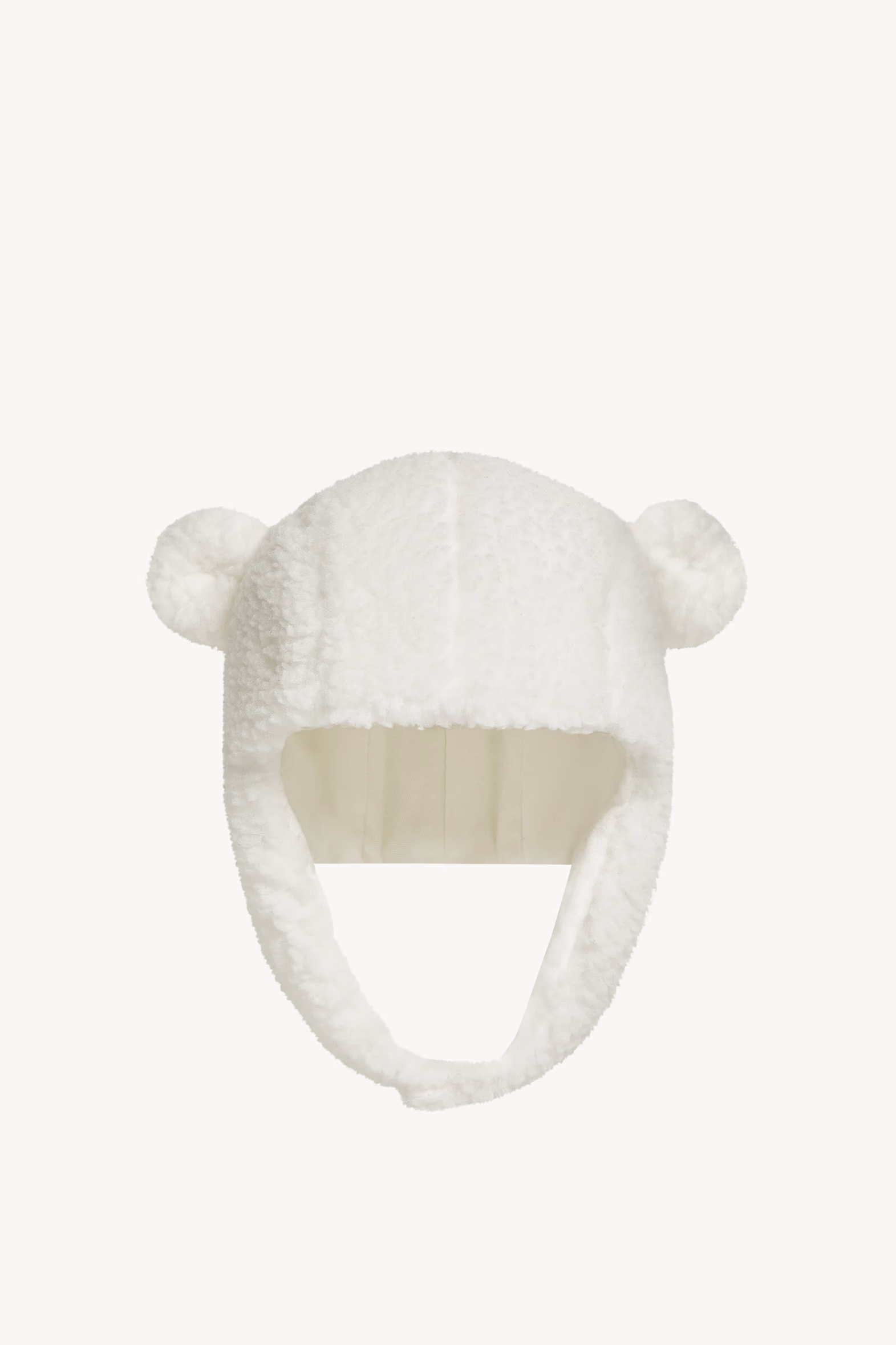 Teddy Cap with Earflaps Gender Neutral White Moncler 0